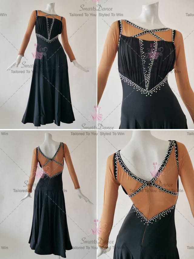 Black Ballroom Dress B14 main image 1